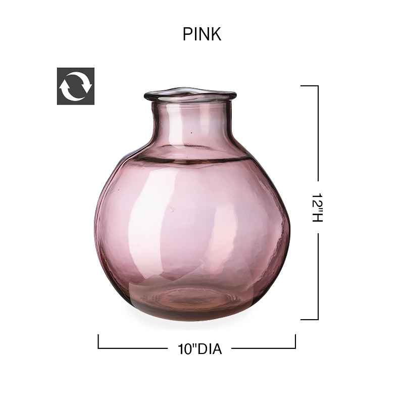 Oval Recycled Glass Balloon Vase, 12